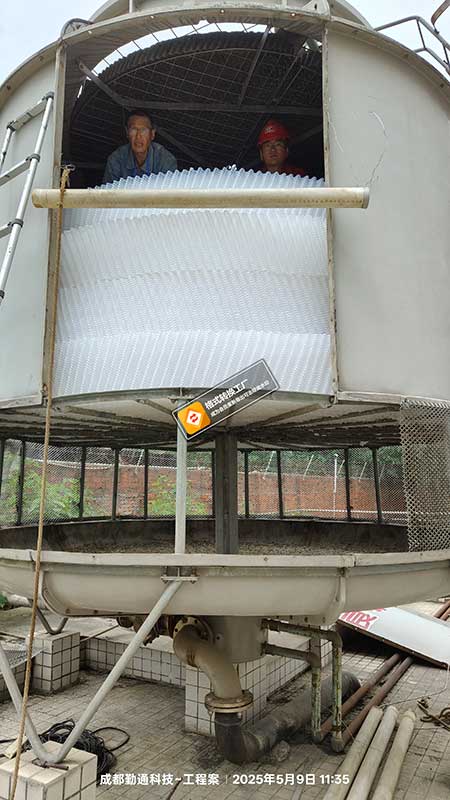更换冷却塔填料工程现场，为什么要更换冷却塔填料