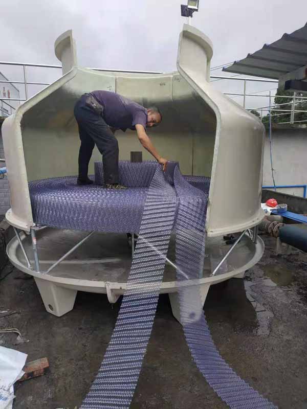 资阳冷却塔GL-100T冷却塔安装现场
